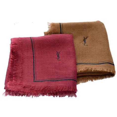 vintage ysl scarf|yves saint laurent cashmere scarf.